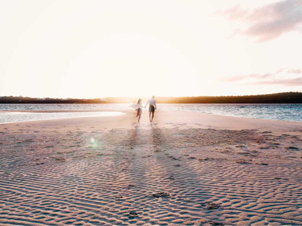 Couple on the beach in the Abacos