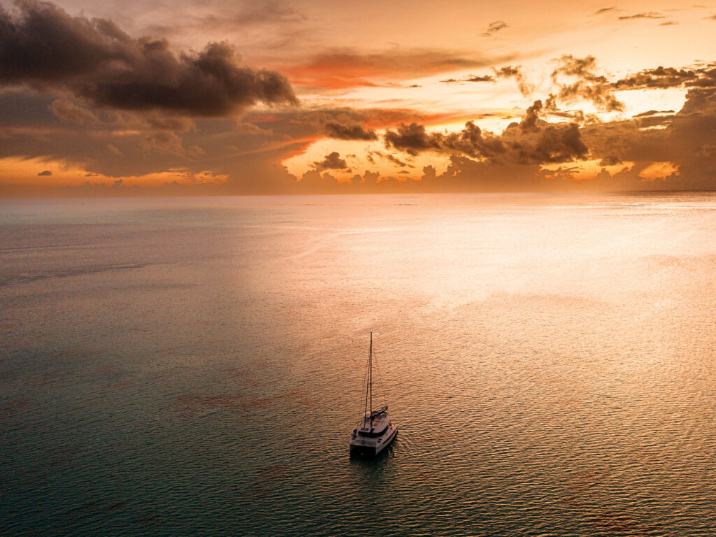 Sailboat on the ocean