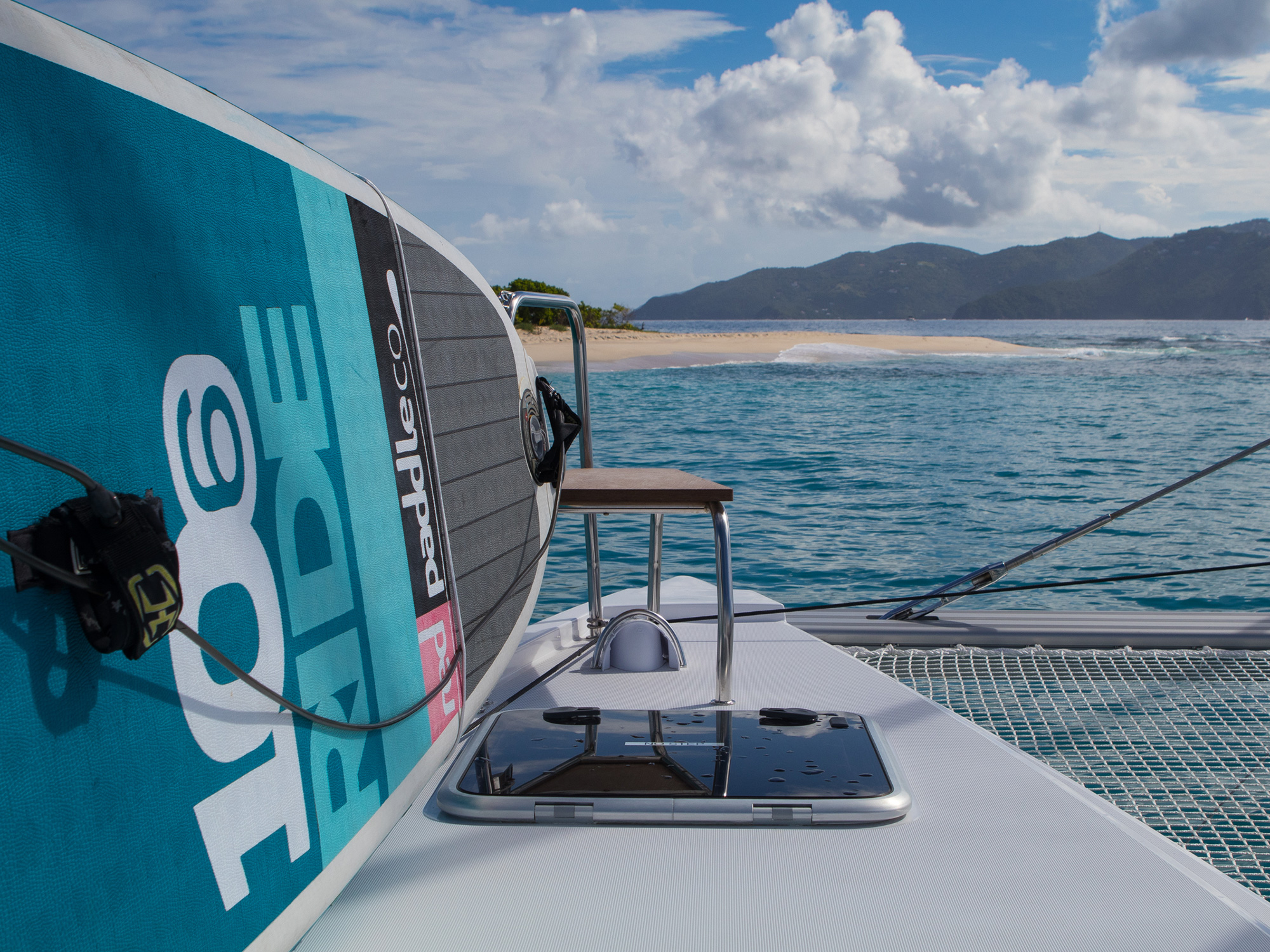 paddleboard on sailboat