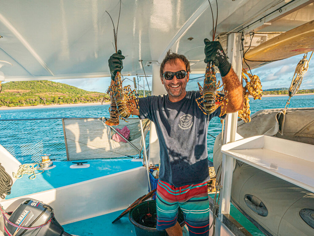 David Bristow with crays