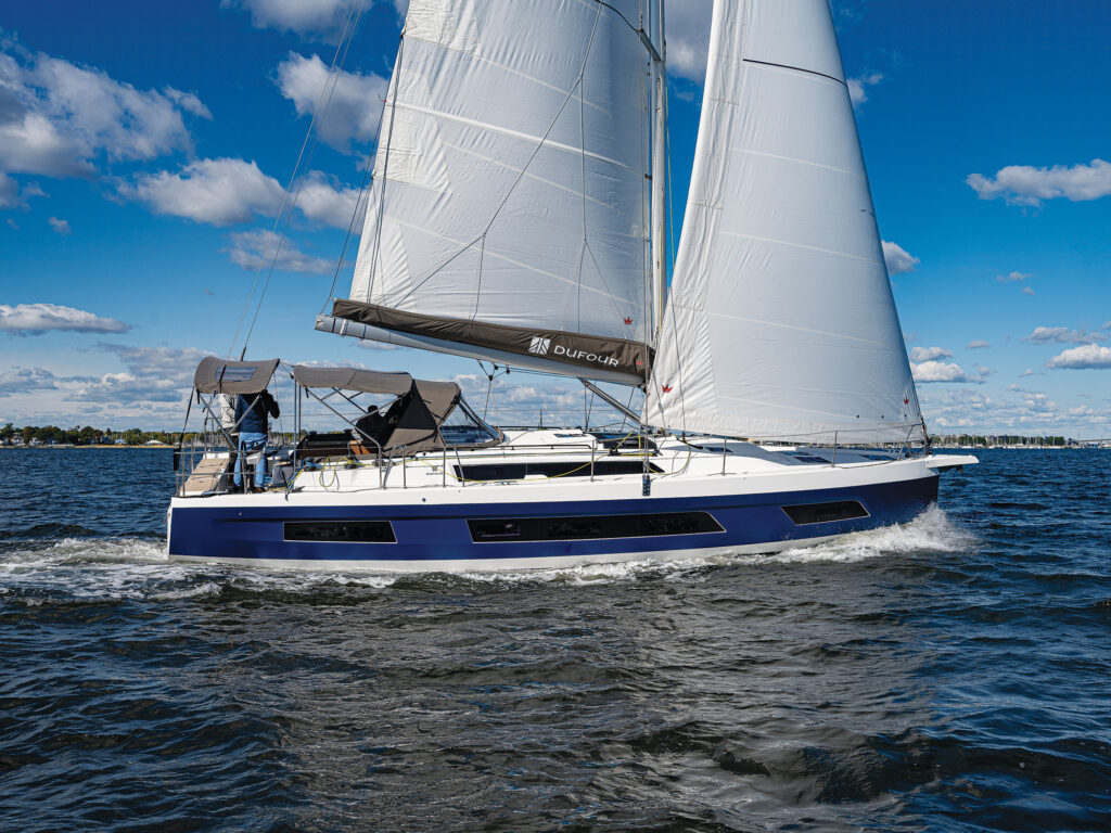 Dufour 44 on the water