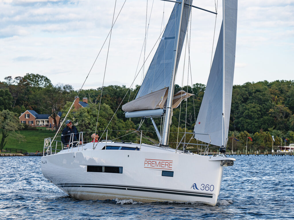 Hanse 360 on the water