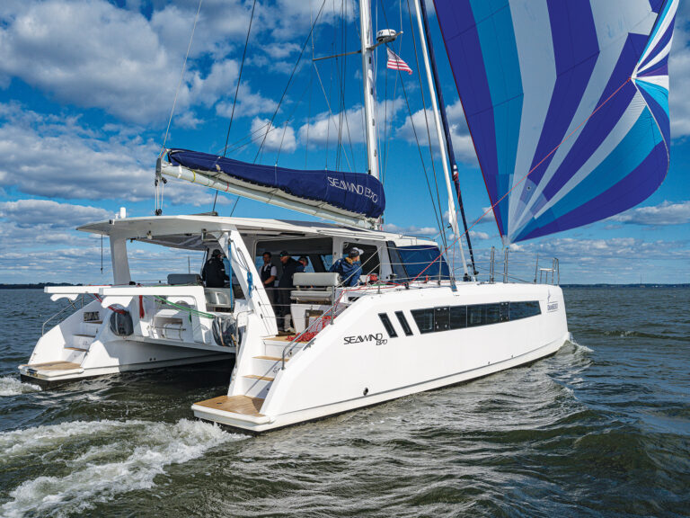 Seawind 1370 on the water