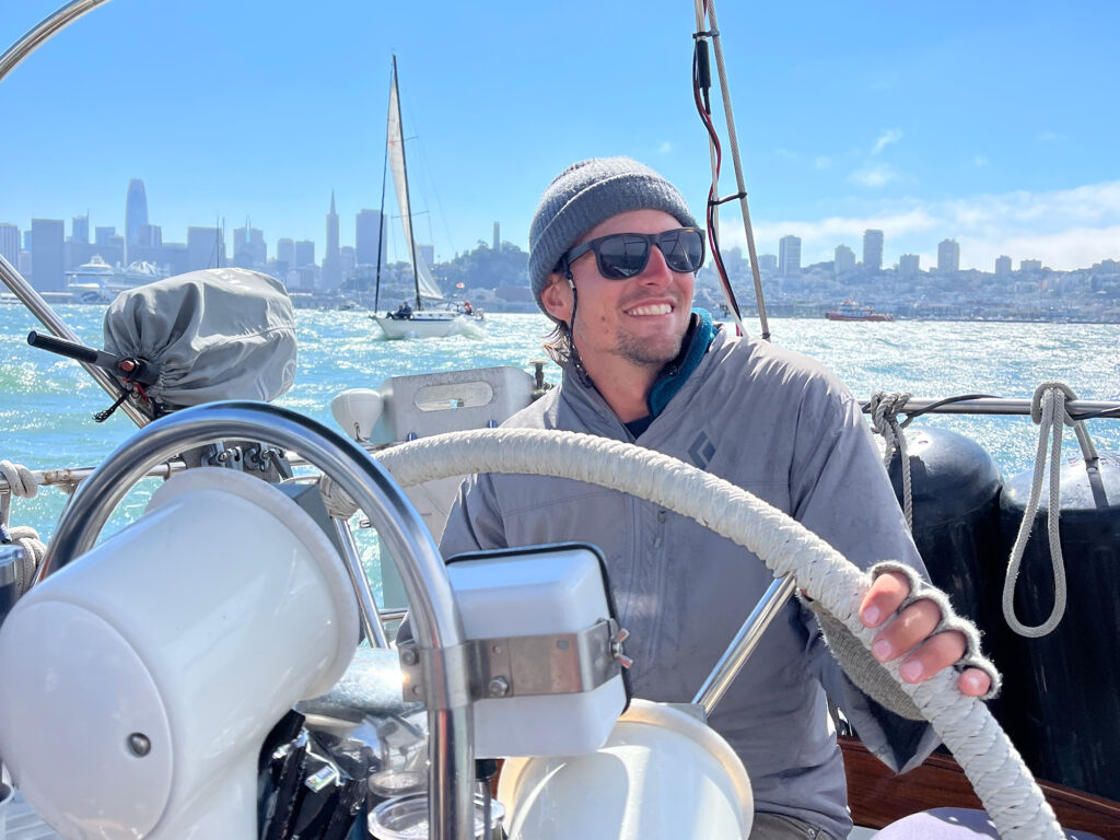 Chris sailing during Fleet Week