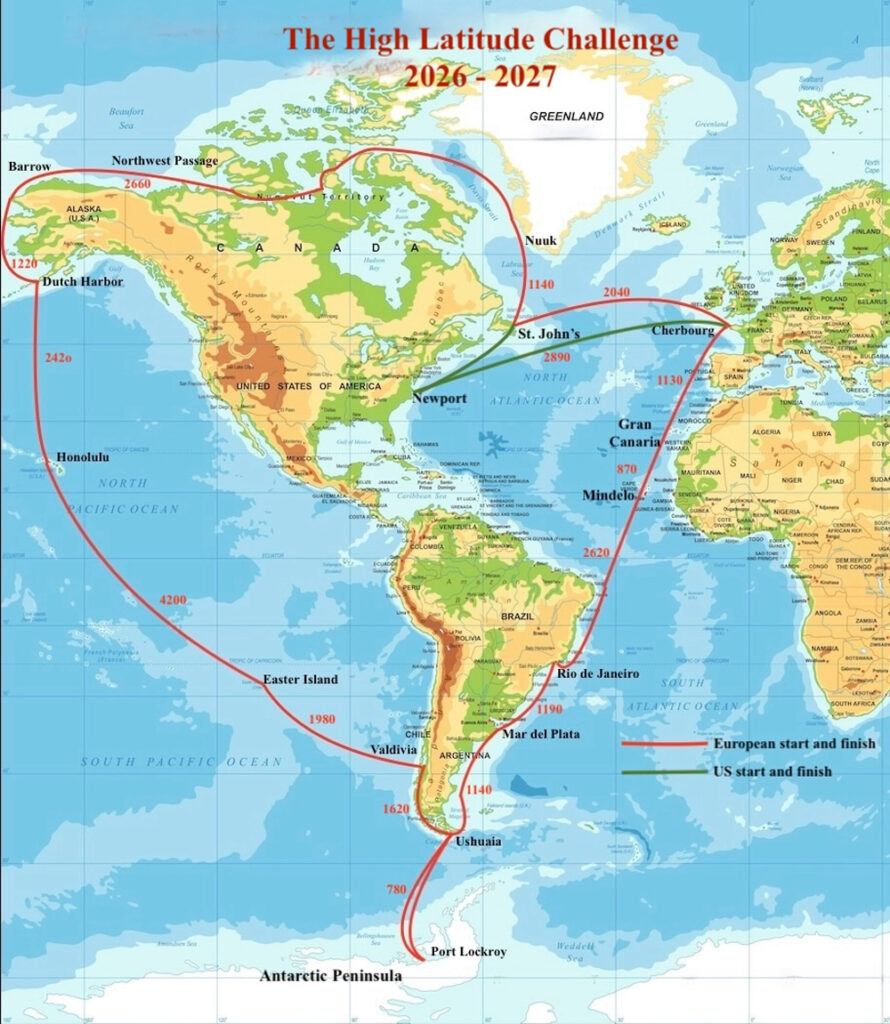 High Latitude Challenge Route on map