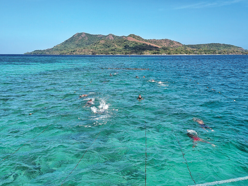 makeshift lap pool on Linapacan Island