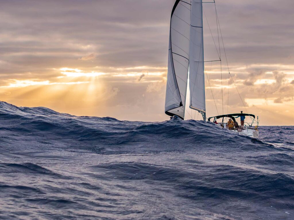 Sailboat at sunset