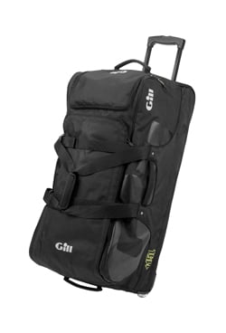 The Gill Rolling Jumbo Bag features dozens of compartments, a separate section for wet gear, and cushioned grab handles. $220