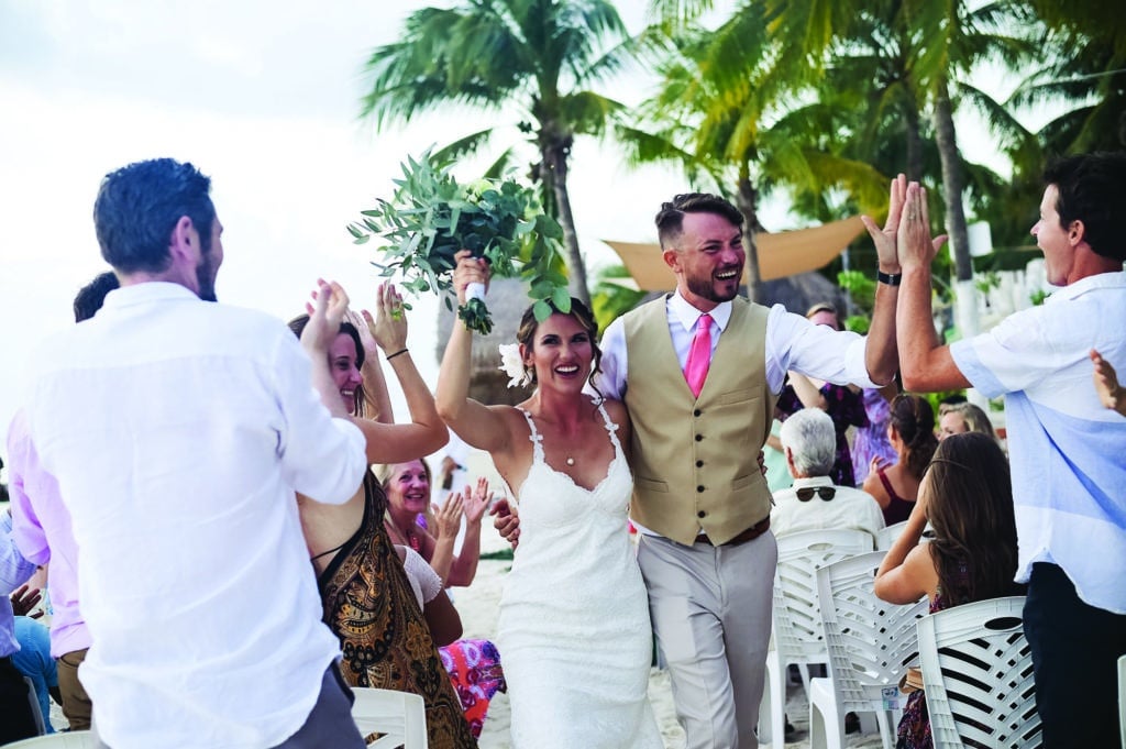 Desiree and Jordan on their wedding day