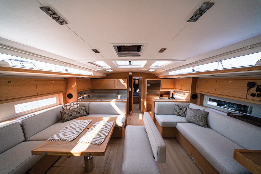 Dufour 530 sailboat interior