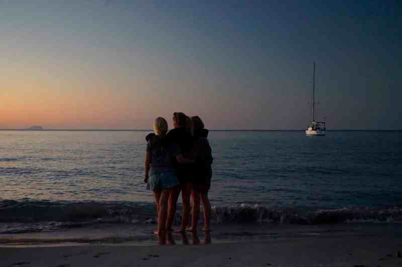friends on the beach
