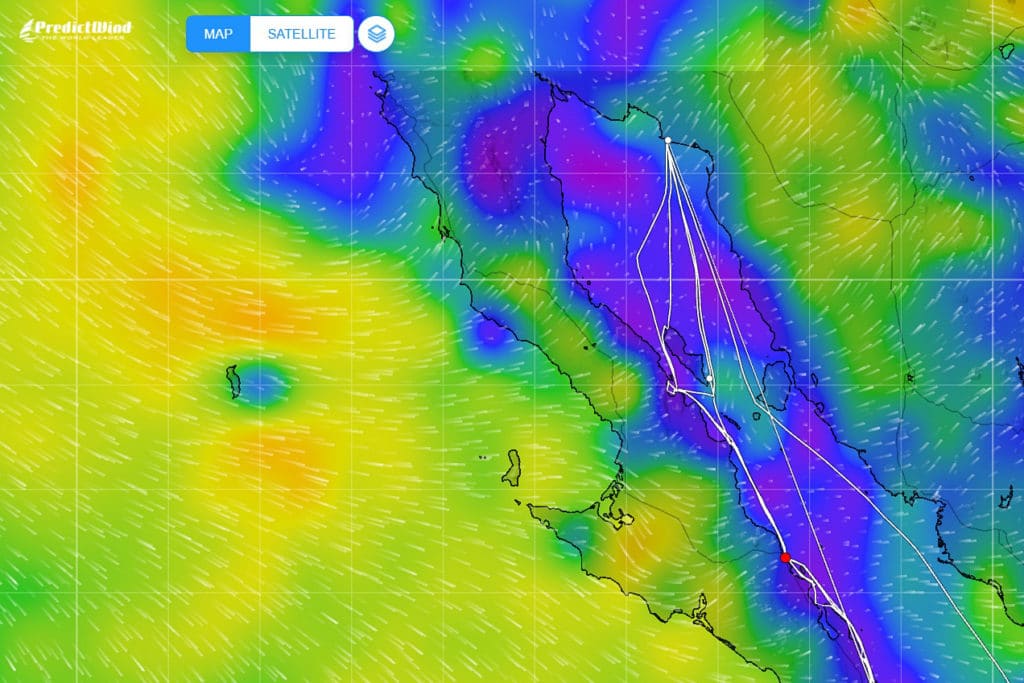 PredictWind track