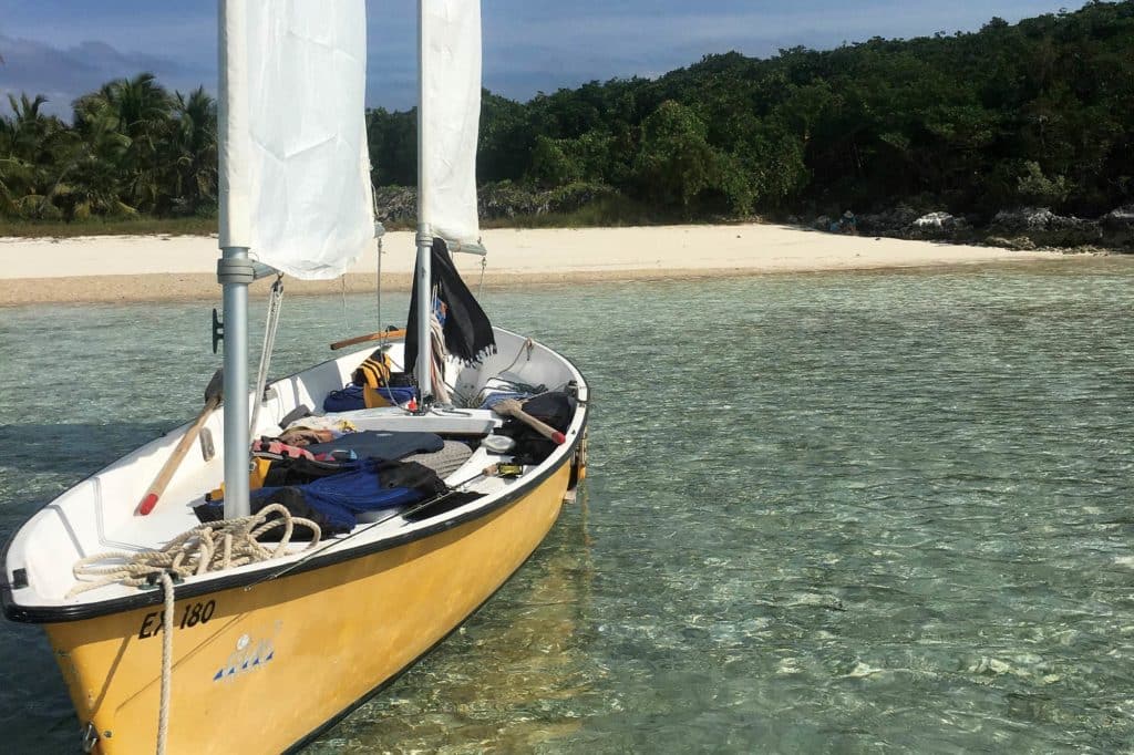 The 21-foot Sea Pearl in the shallow bays of the Exumas.