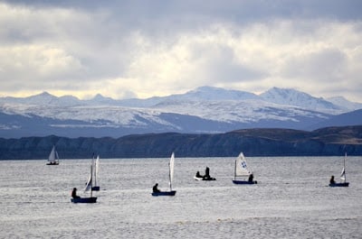 Optimist training in Beagle Channel.