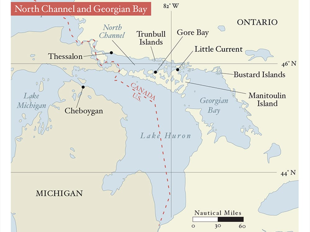 Lake Huron map