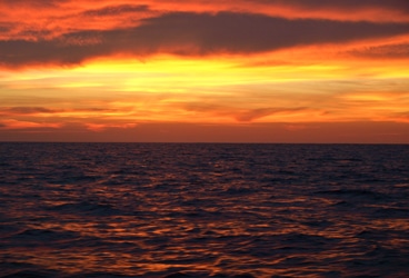 Sunset at sea