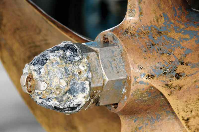 Prop Needs Own Anode Protection Oil-filled transmissions make for imperfect connections to bonding systems, so shafts and props benefit from their own anode protection.