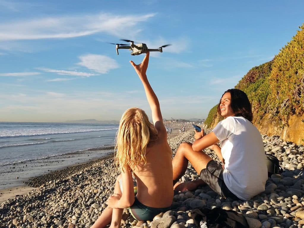 drone on th ebeach