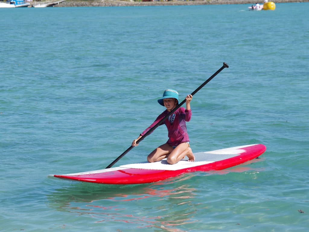 paddleboarding