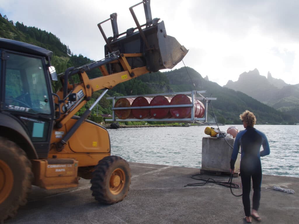 mooring block ready for launch