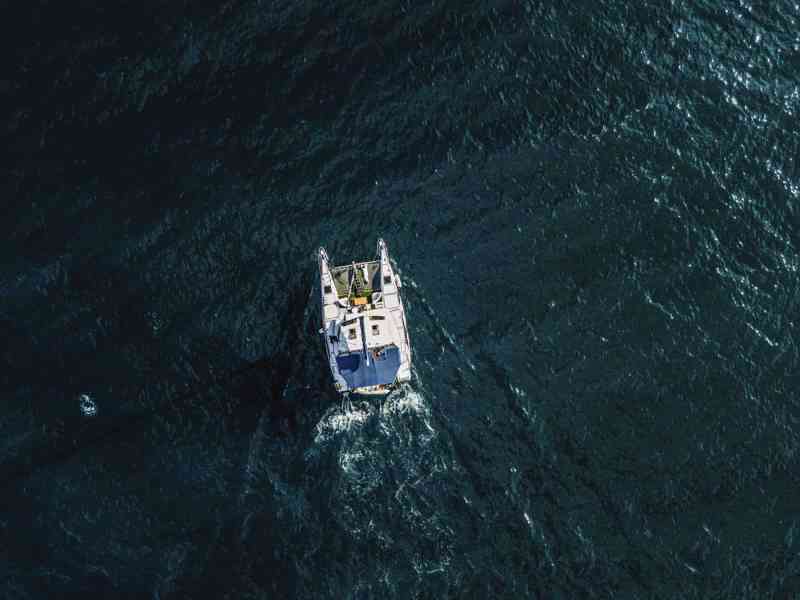 AdobeStock_213875876-Enhanced_edit Aerial of a catamaran on the way to Panama
