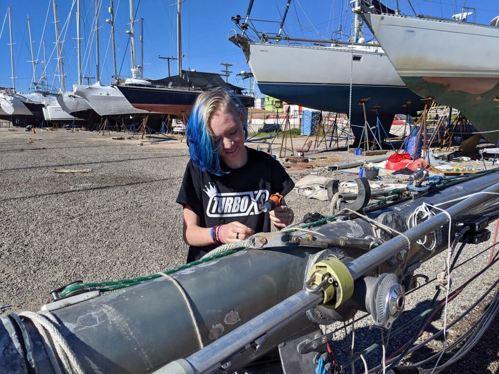 mast ground-level inspection