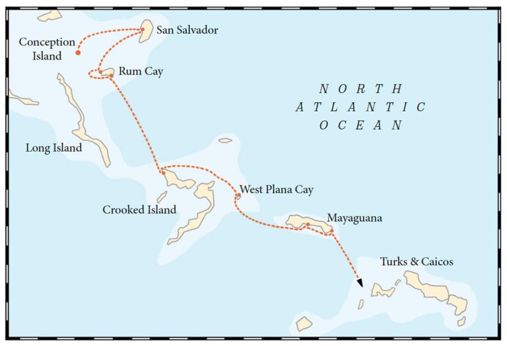 Map of the north atlantic