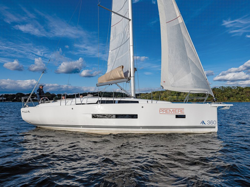 Hanse 360 at anchor